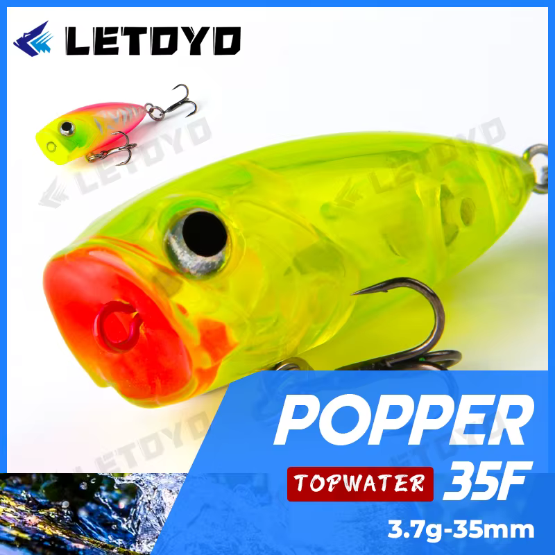 LETOYO Micro Popper – Señuelo superficie para trucha y perca