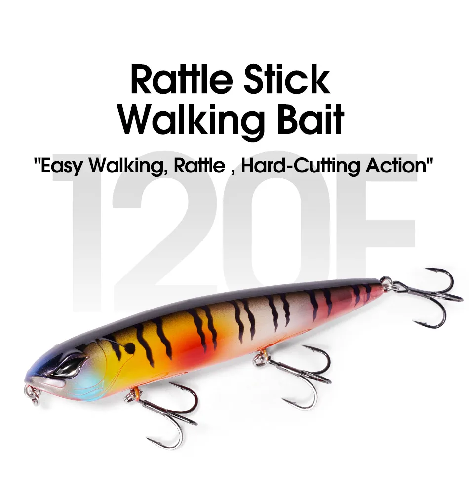 Señuelo NOEBY rattle stickbait 120mm 21g tipo lápiz