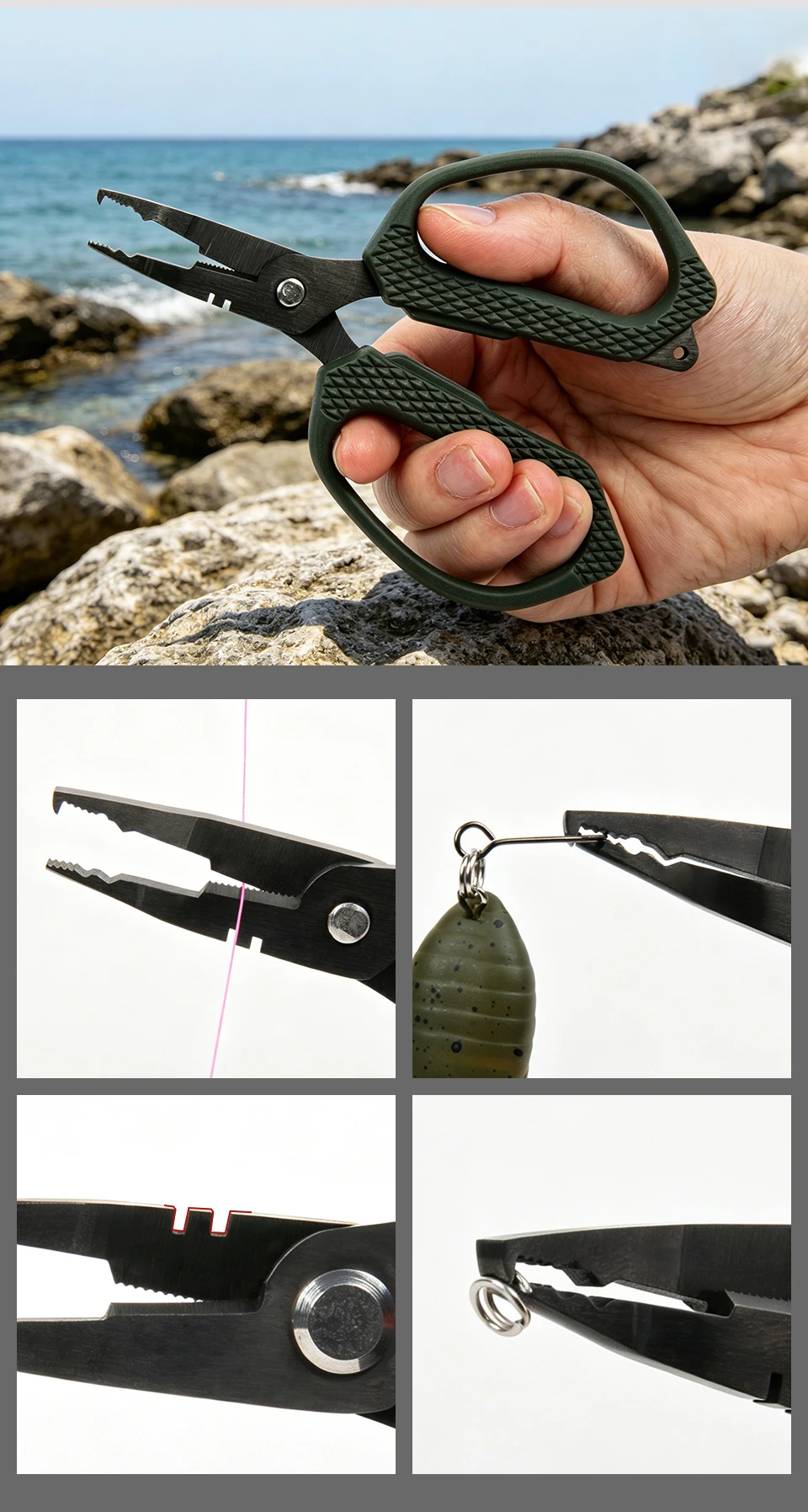 Herramienta de pesca resistente para uso en mar