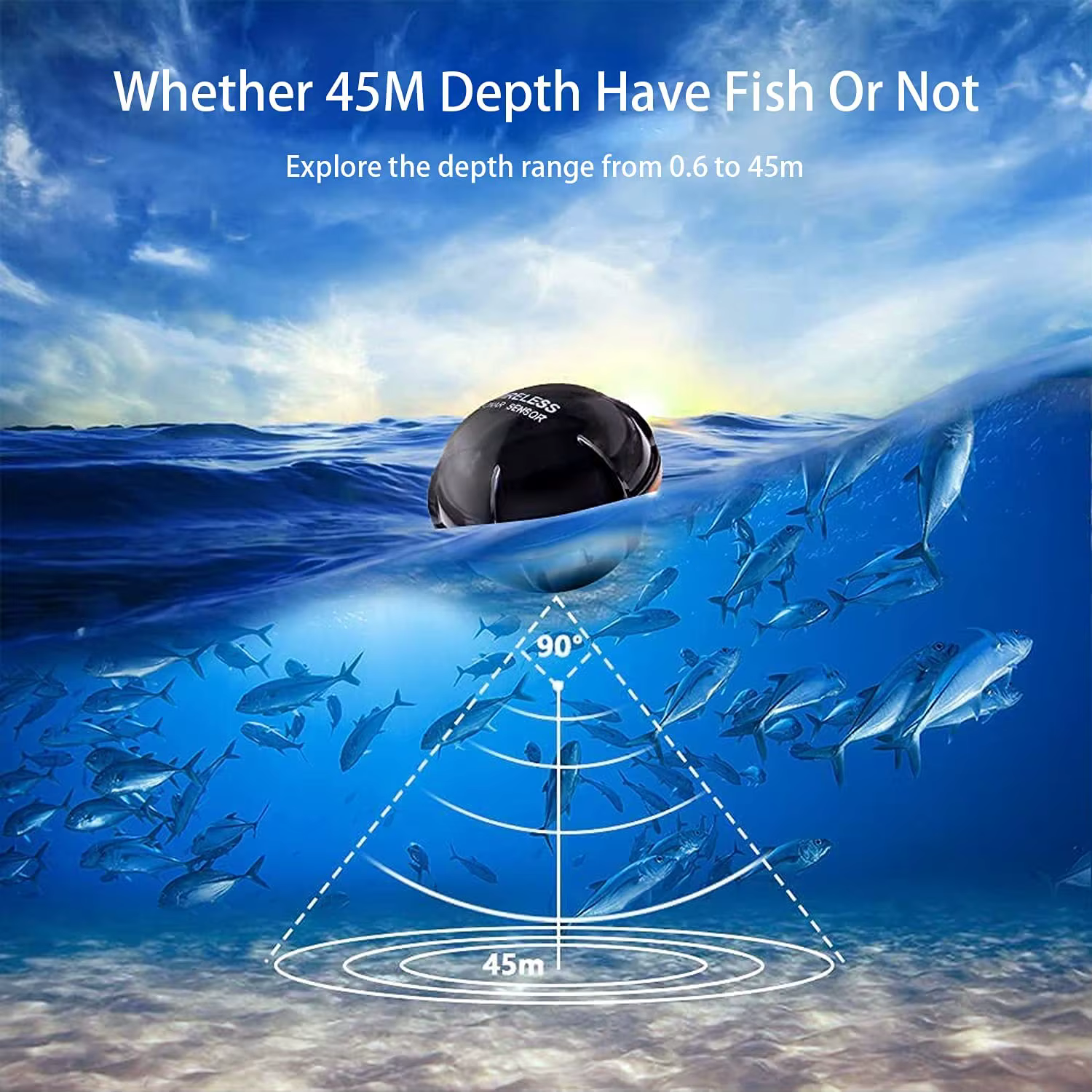 Sonar inalámbrico portátil con alerta para pesca - imagen 3