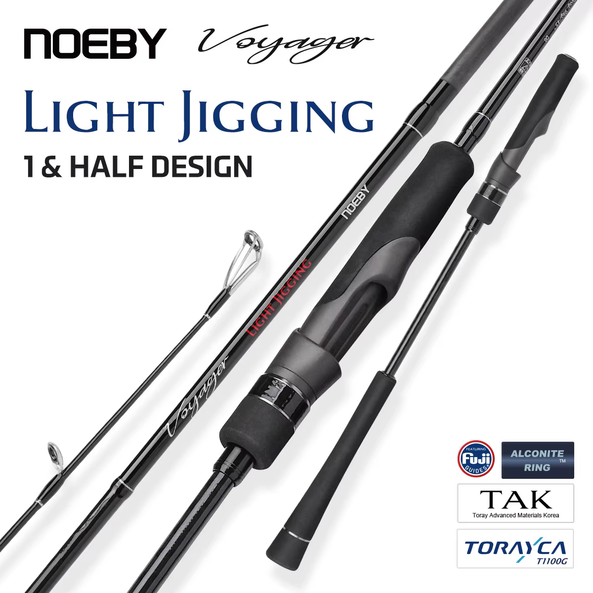 NOEBY VOYAGER – Caña Spinning Ligera, Carbono Torayca y Fuji