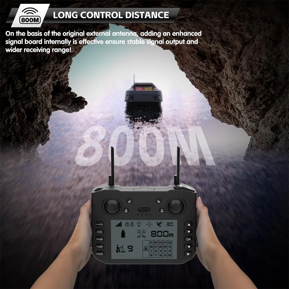 Sonda sonar desmontable del barco cebador