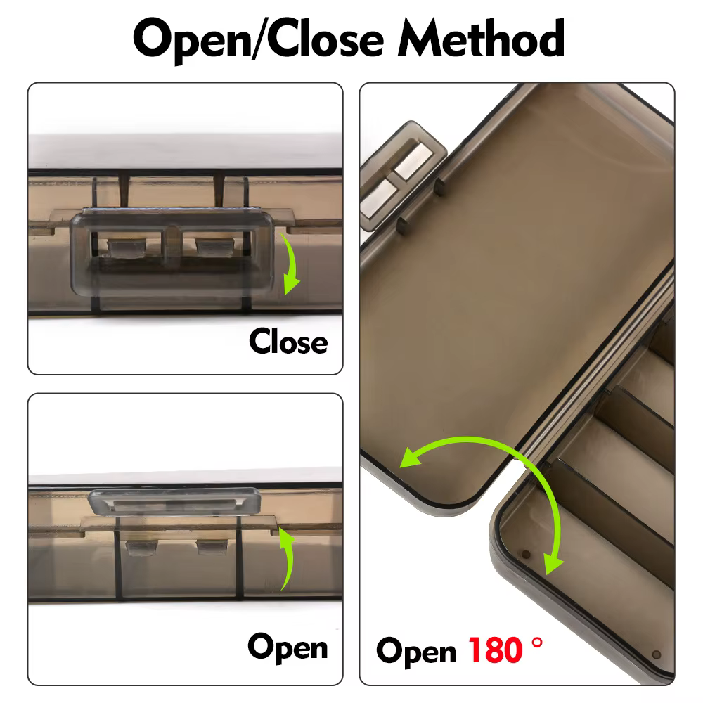 Caja de aparejos LHFSH – Portátil con compartimentos para cebo duro - imagen 4