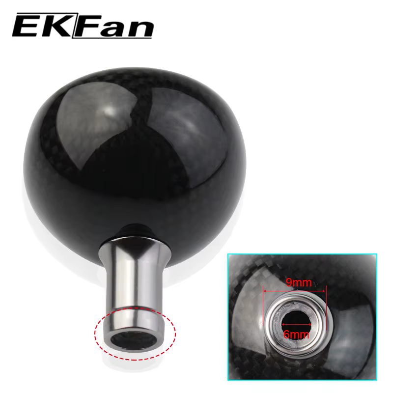 Mango carrete baitcasting EKFan – Recambio fibra carbono ergonómico - imagen 5