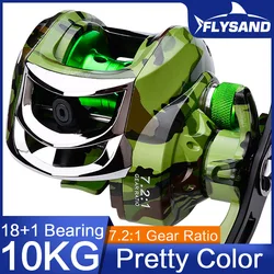 Carrete Baitcasting FLYSAND – 18+1 rodamientos, freno magnético 22lb
