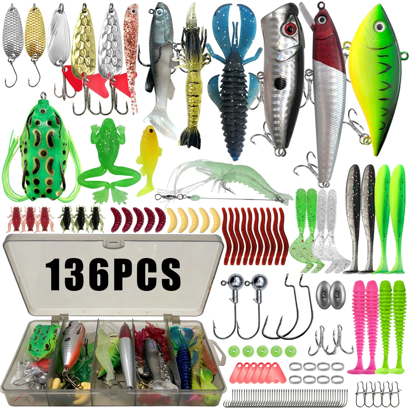 Kit de señuelos para trucha y lucioperca en caja de pesca - imagen 5