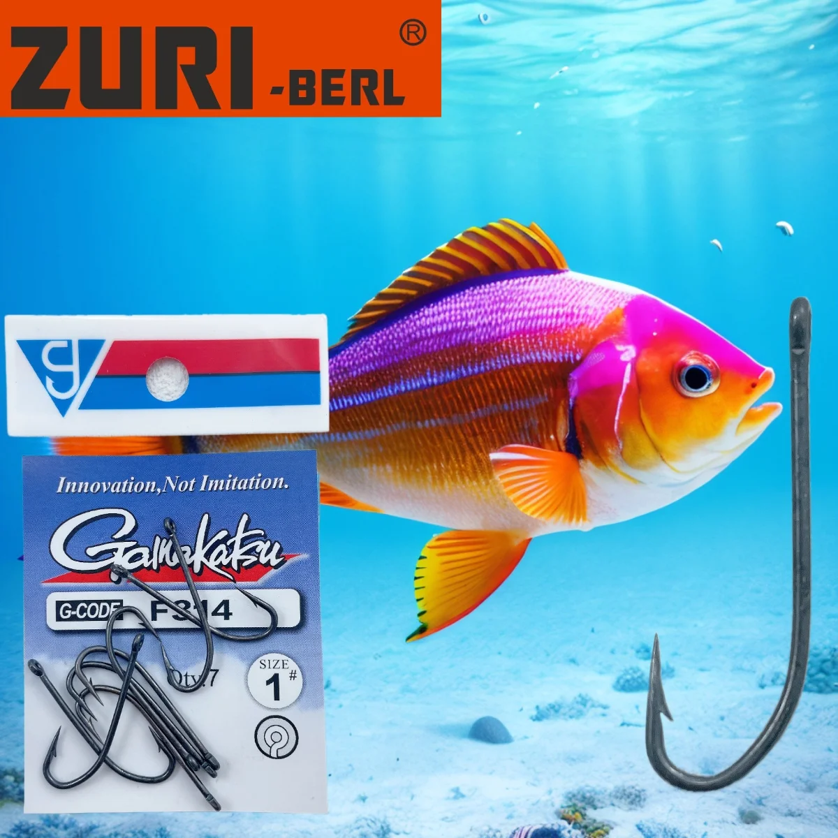 Paquete de 3 anzuelos de pesca de acero al carbono