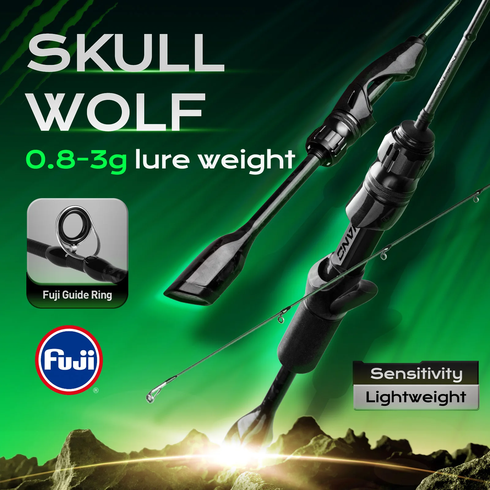 Caña ultraligera HANDING Skull Wolf Fuji A Ring – BFS - imagen 2