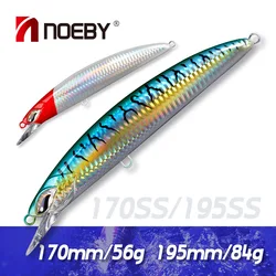 NOEBY Minnow Señuelo Jerkbait Hundido para Atún Marino