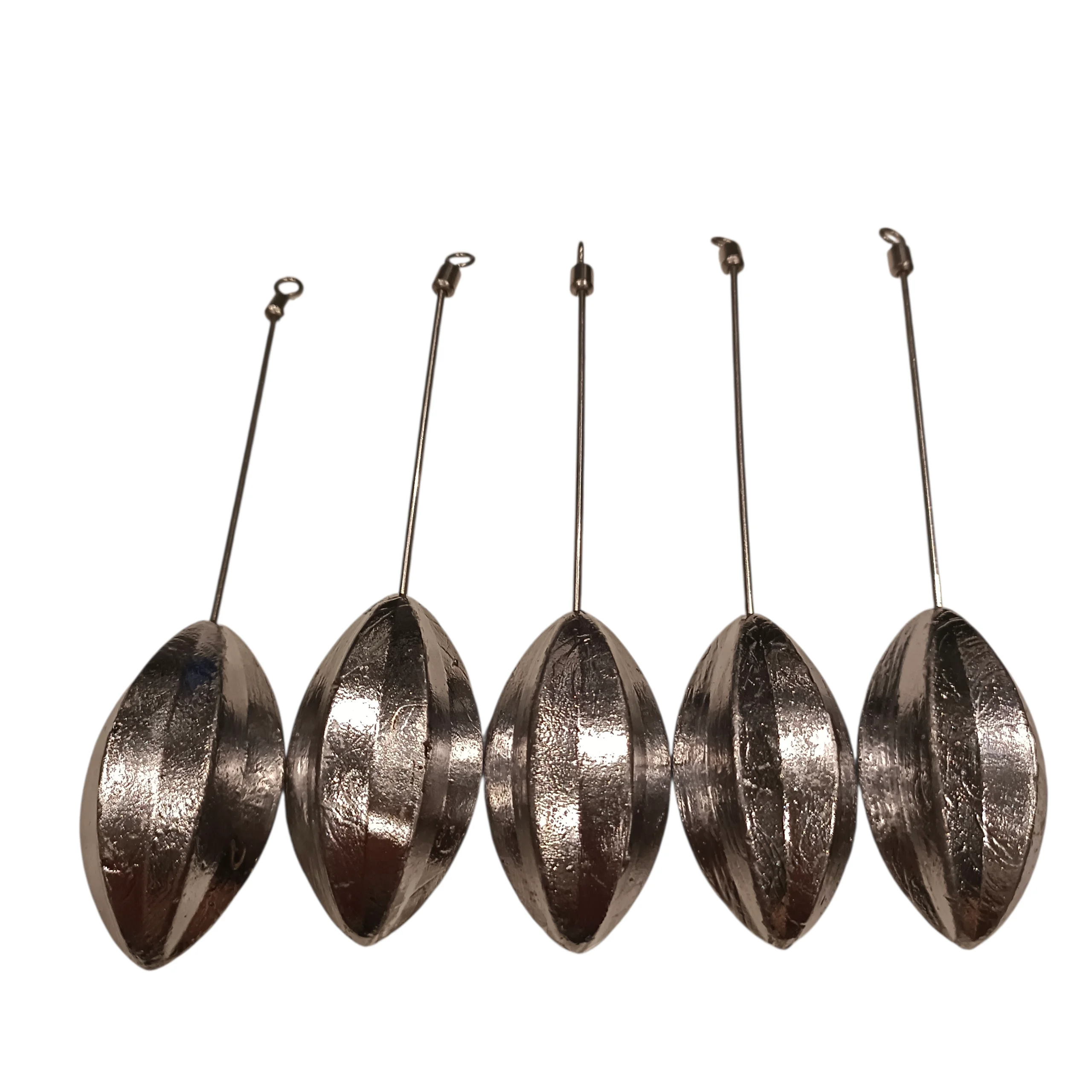 Plomos oliva estriados con rolling – Cebo del Oriente surf casting - imagen 3