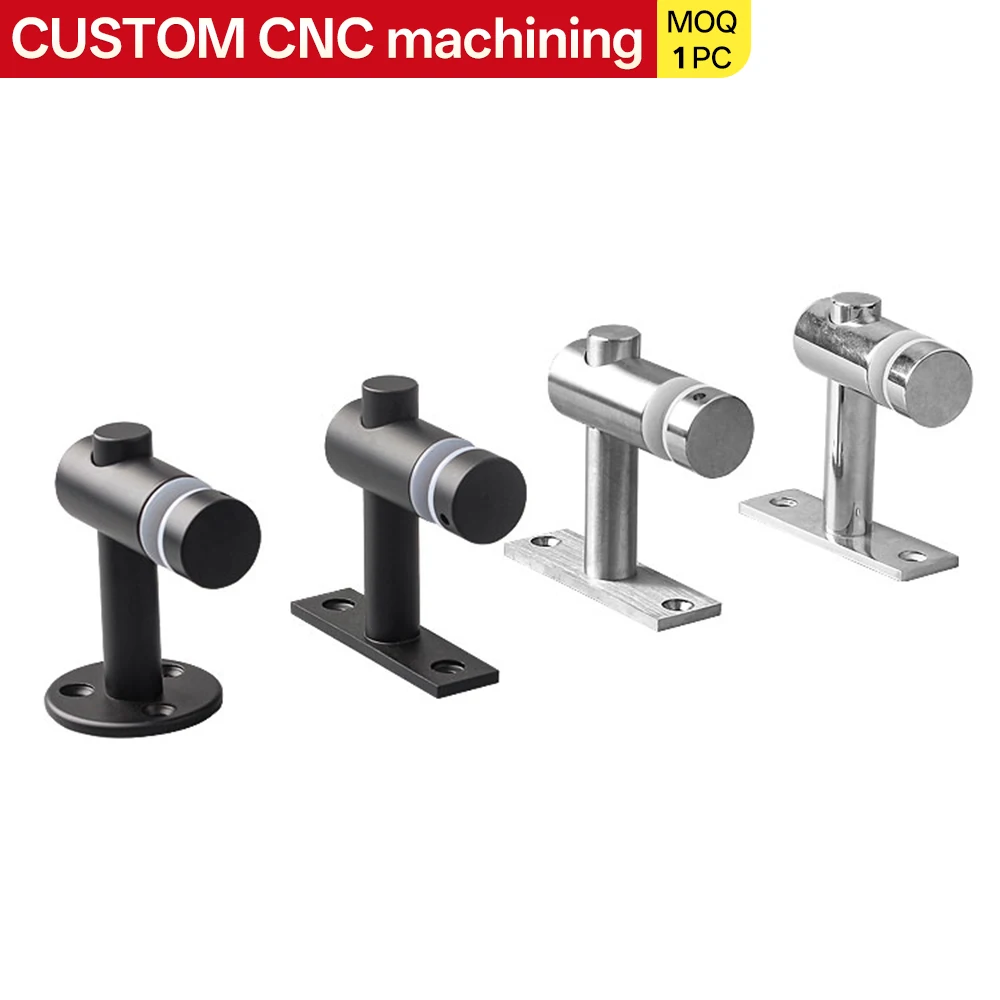 Soporte de barandilla inox para vidrio en pared, conector escaleras