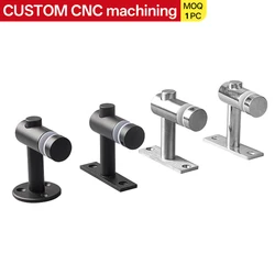 Soporte de barandilla inox para vidrio en pared, conector escaleras