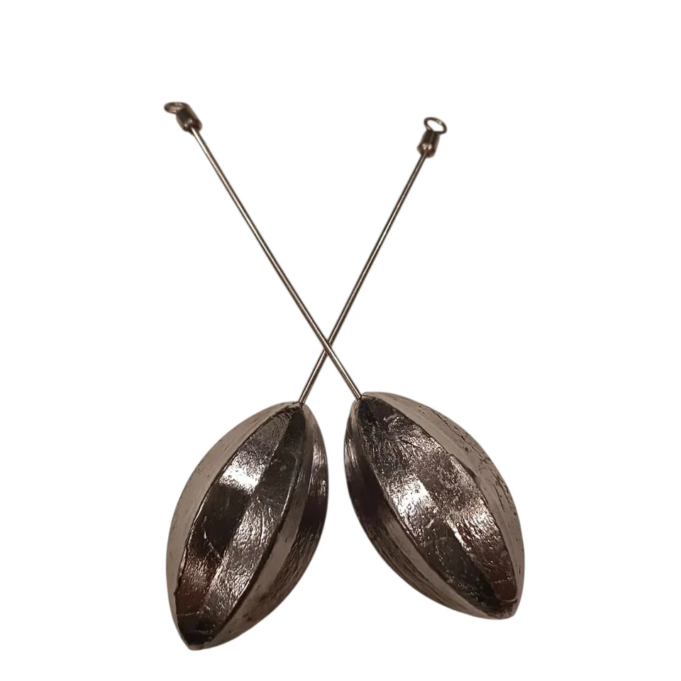 Plomos oliva estriados con rolling – Cebo del Oriente surf casting - imagen 2