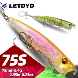 LETOYO Pencil Popper hundible para lubina y lucio