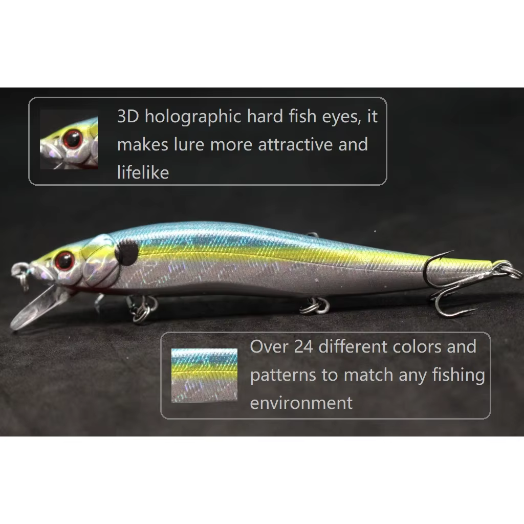 WLure M262S Jerkbait Minnow 12 cm 14 g - Señuelo Wobbler para pesca - imagen 5