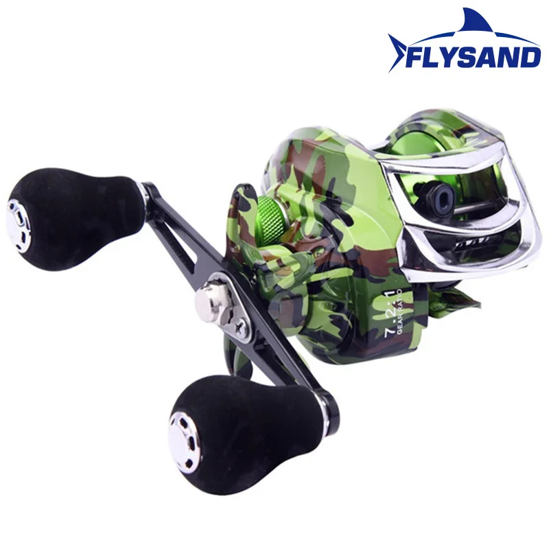 Carrete Baitcasting FLYSAND – 18+1 rodamientos, freno magnético 22lb - imagen 2
