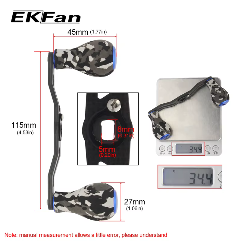 Carrete EKFan Carbón 115mm – Sedán fibra carbono mango Eva - imagen 3