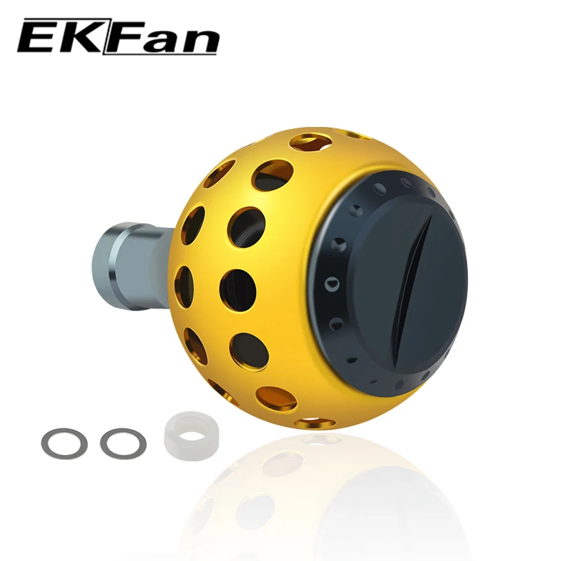 EKFan Perillas de aluminio 39 mm para carrete spinning – diseño redondo - imagen 4