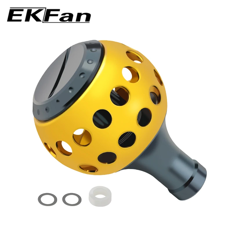 EKFan Perillas de aluminio 39 mm para carrete spinning – diseño redondo - imagen 3
