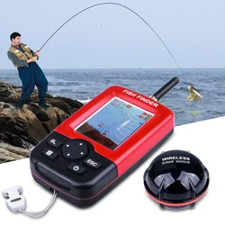 Buscador de peces portátil inalámbrico con sonda 45 m y alarma