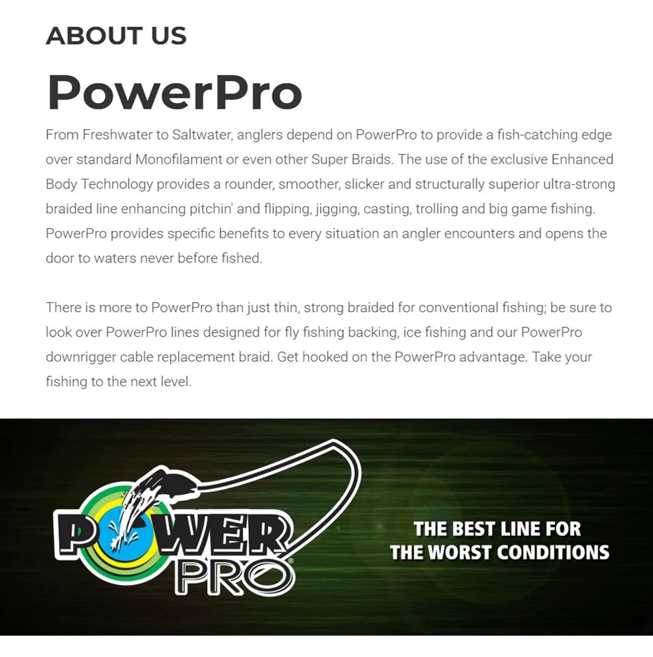 Vista frontal del hilo trenzado POWER PRO SSV2