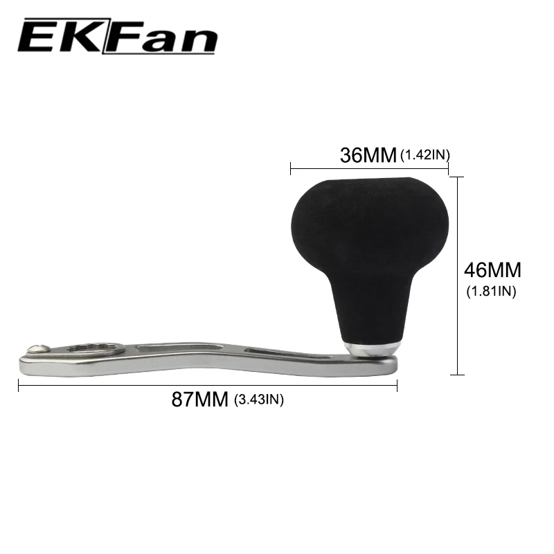 Mango de carrete baitcasting EKFan de aleación de aluminio Durm - imagen 4