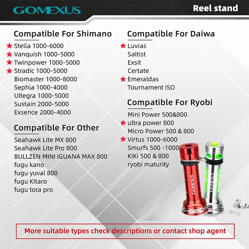 Gomexus Soporte Antirrayaduras Carrete Pesca – Shimano Daiwa Spinning - imagen 3