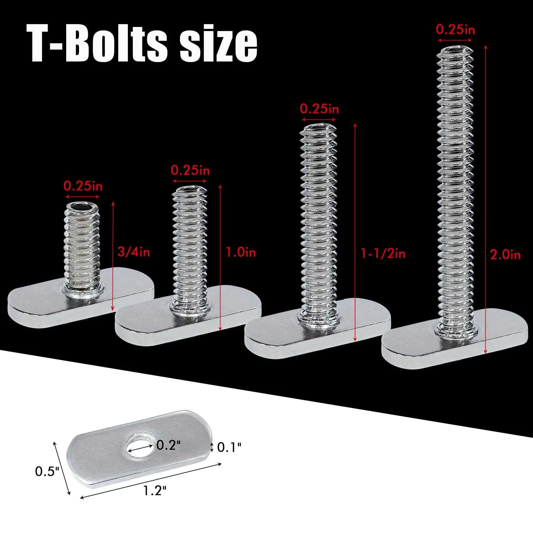 Aventik Tornillos T-track Imperial Inoxidable para Rieles Kayak - imagen 2
