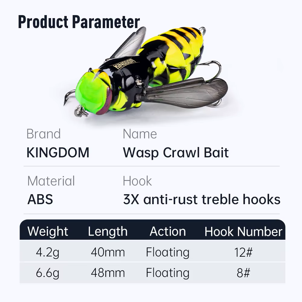Kingdom Señuelo Flotante Insecto Biónico para Lucio y Carpa - imagen 4