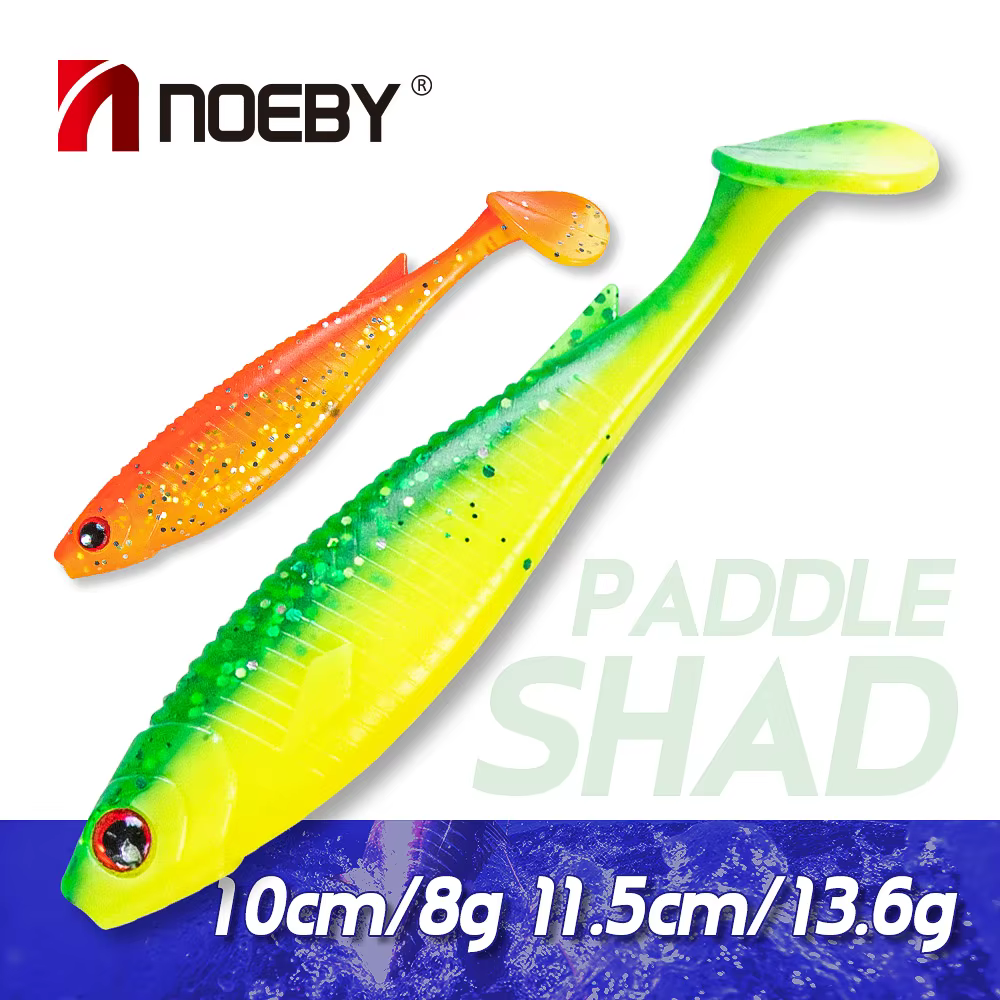 Señuelo vinilo Noeby Drive Shad – Cola paleta con ojos 3D para lucio - imagen 3