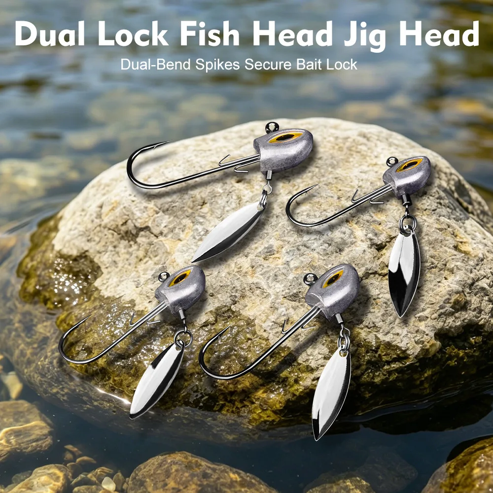 Cabeza jig underspin con hoja giratoria