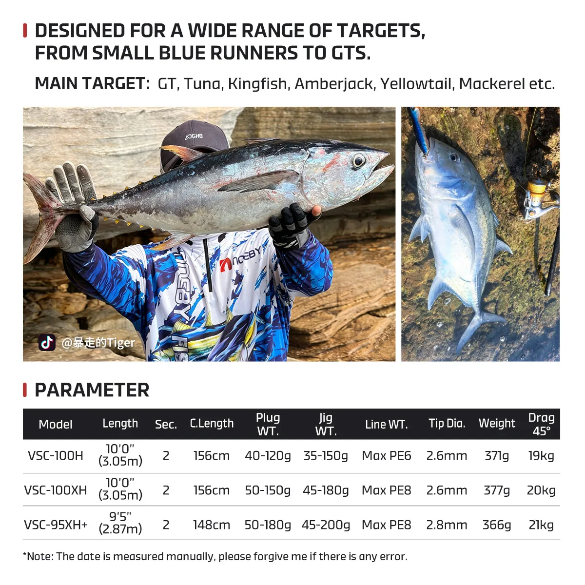 NOEBY VOYAGER Caña de pesca costera para lanzado largo salada - imagen 5