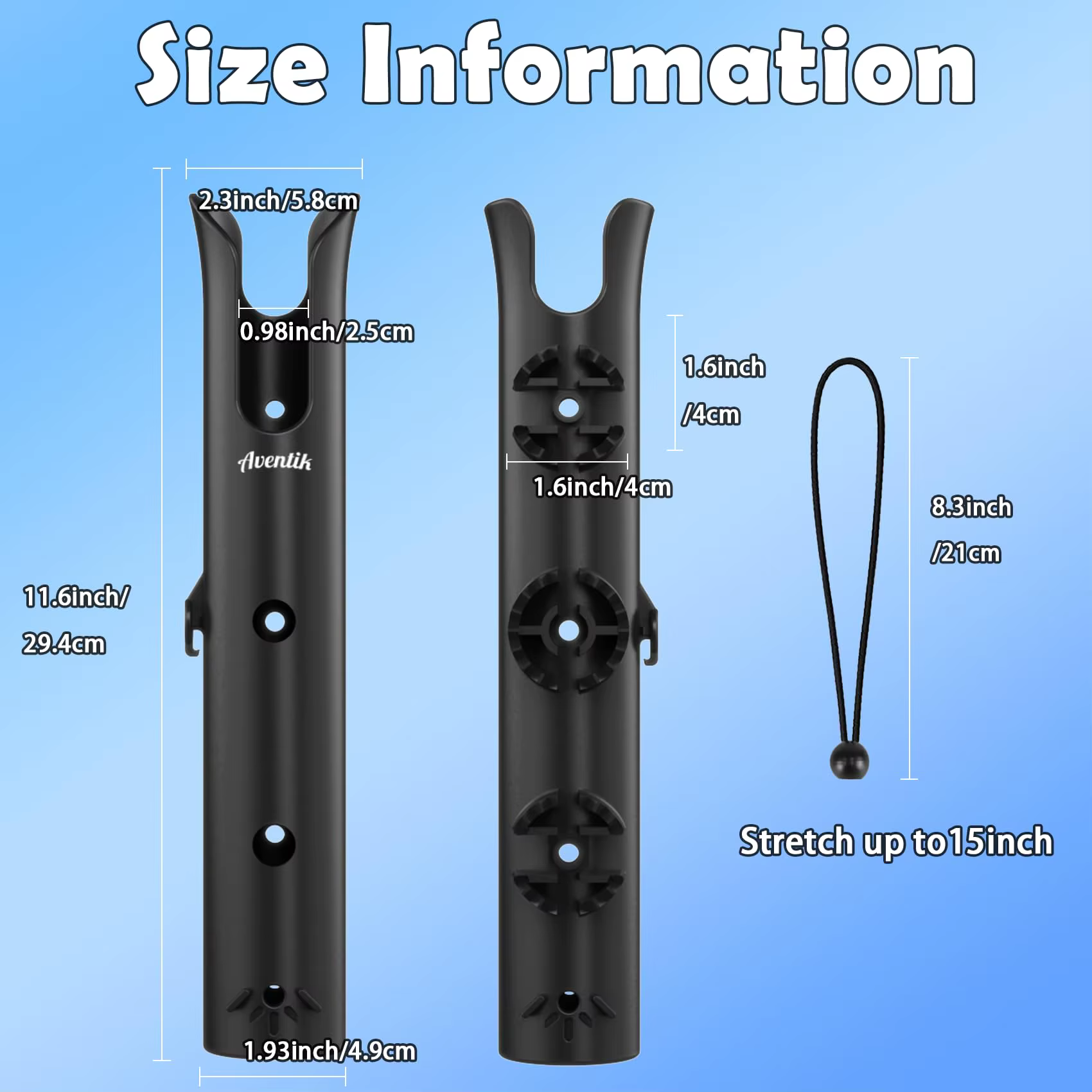 Aventik Portacañas tubular – Montaje lateral para barco - imagen 4