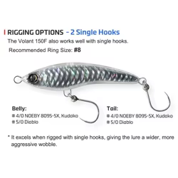 NOEBY Volant 150 mm: Stickbait Flotante Largo Alcance – Superficie