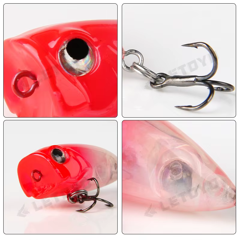 LETOYO Micro Popper – Señuelo superficie para trucha y perca - imagen 5