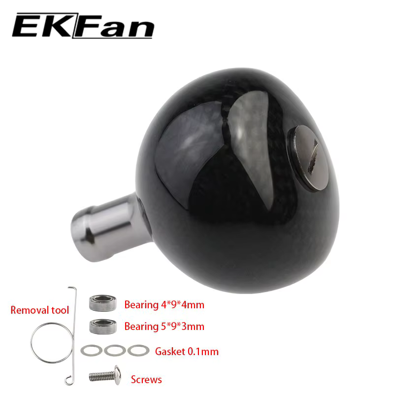Mango carrete baitcasting EKFan – Recambio fibra carbono ergonómico - imagen 3