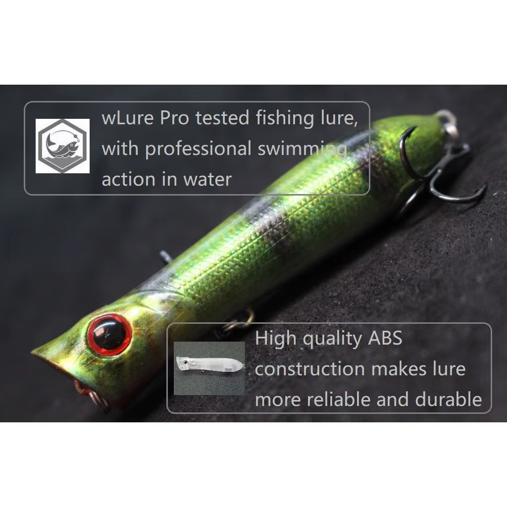 Popper WLure Topwater – Señuelo de superficie acabado realista - imagen 3