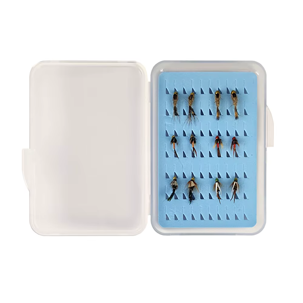 Caja para Moscas Aventik – Transparente con Espuma Azul - imagen 4