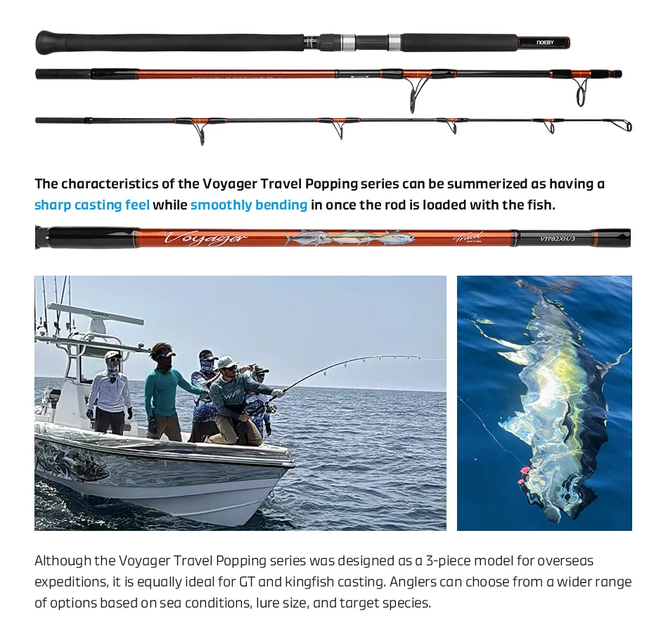 Serie Voyager: sensación de lance precisa y acción controlada