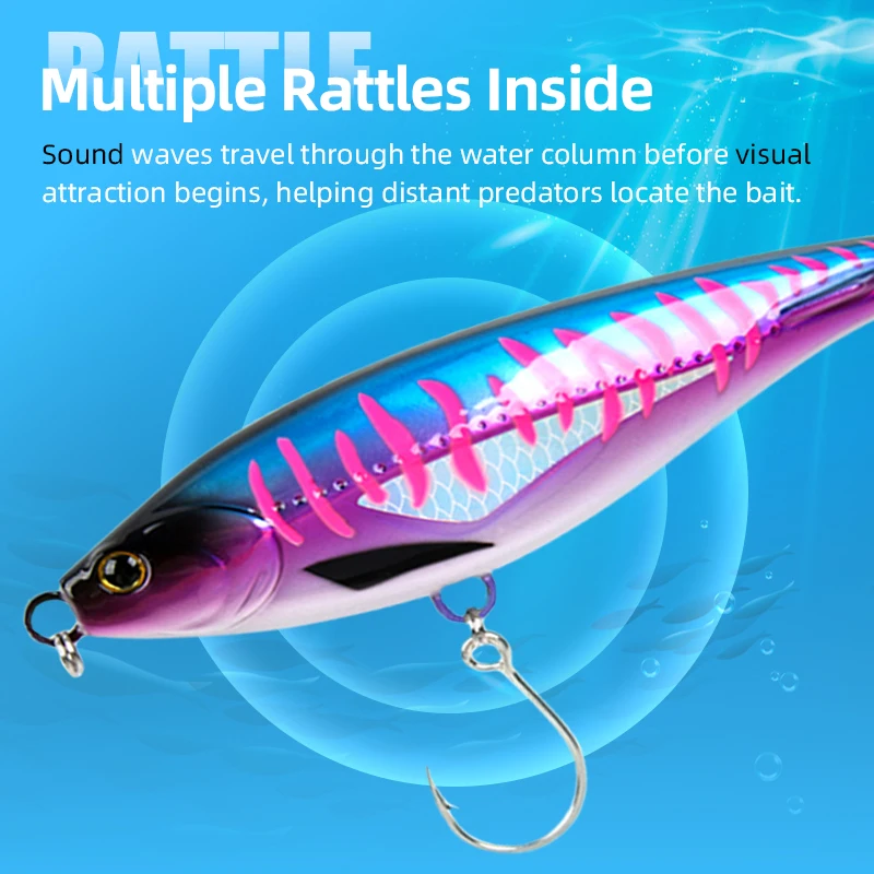 Mustad LETOYO Twitchbait señuelo lápiz hundimiento rápido para atún - imagen 5