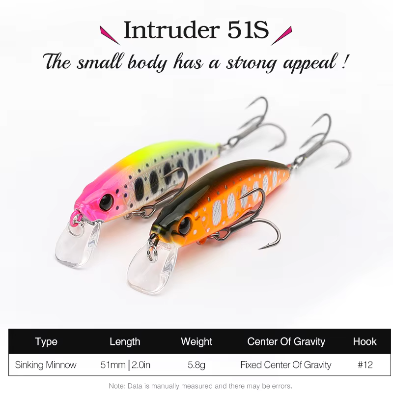TSURINOYA Intruder 51S Señuelo Hundidor para Trucha y Lubina - imagen 2