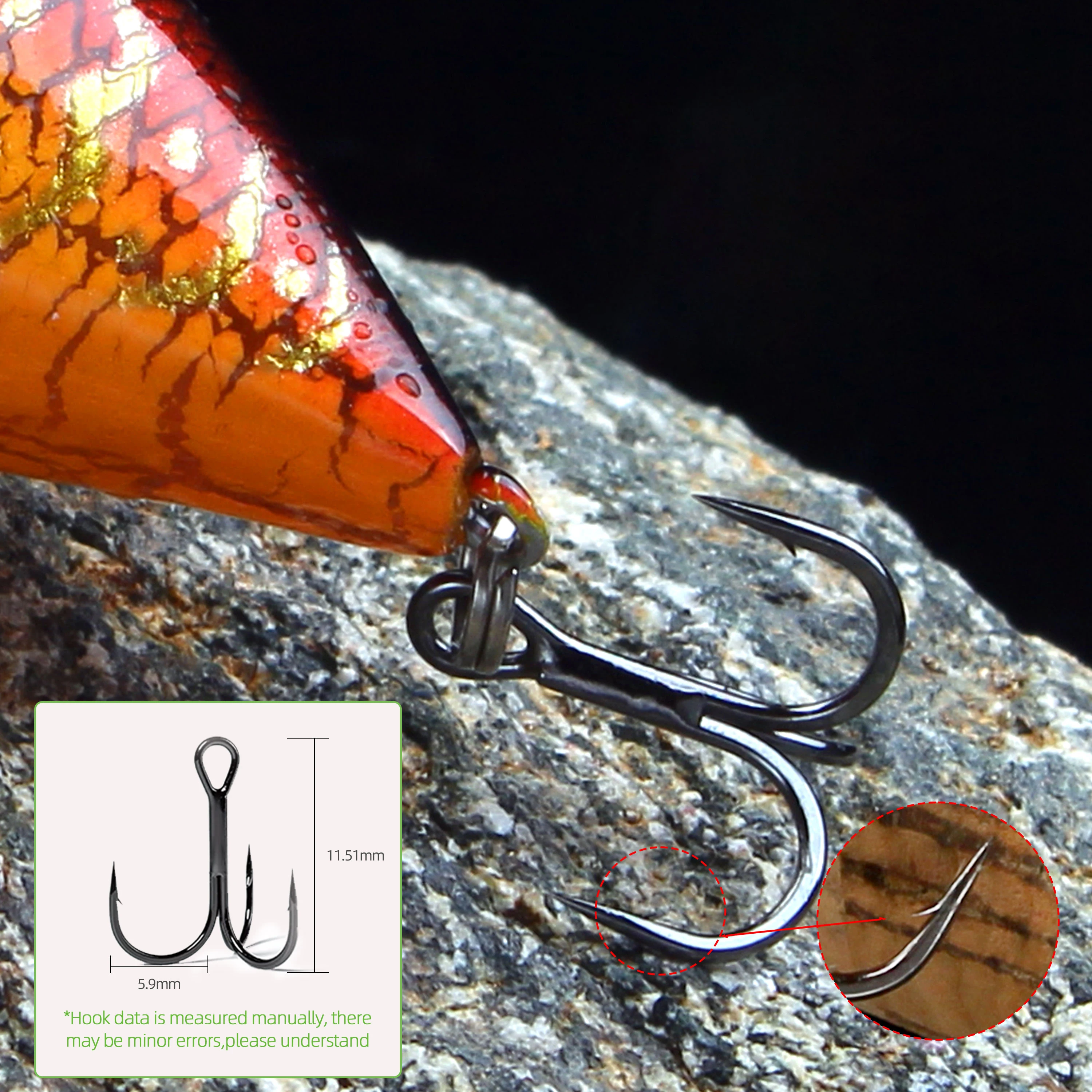 LETOYO Mini Crankbait UV Glow flotante – señuelo minnow para trucha - imagen 5