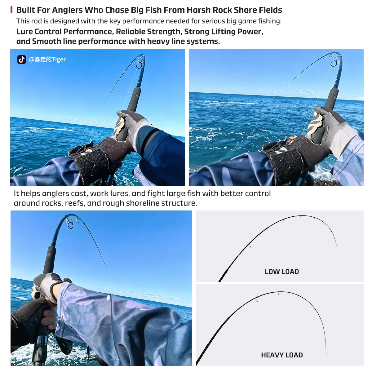 NOEBY VOYAGER Caña de pesca costera para lanzado largo salada - imagen 4