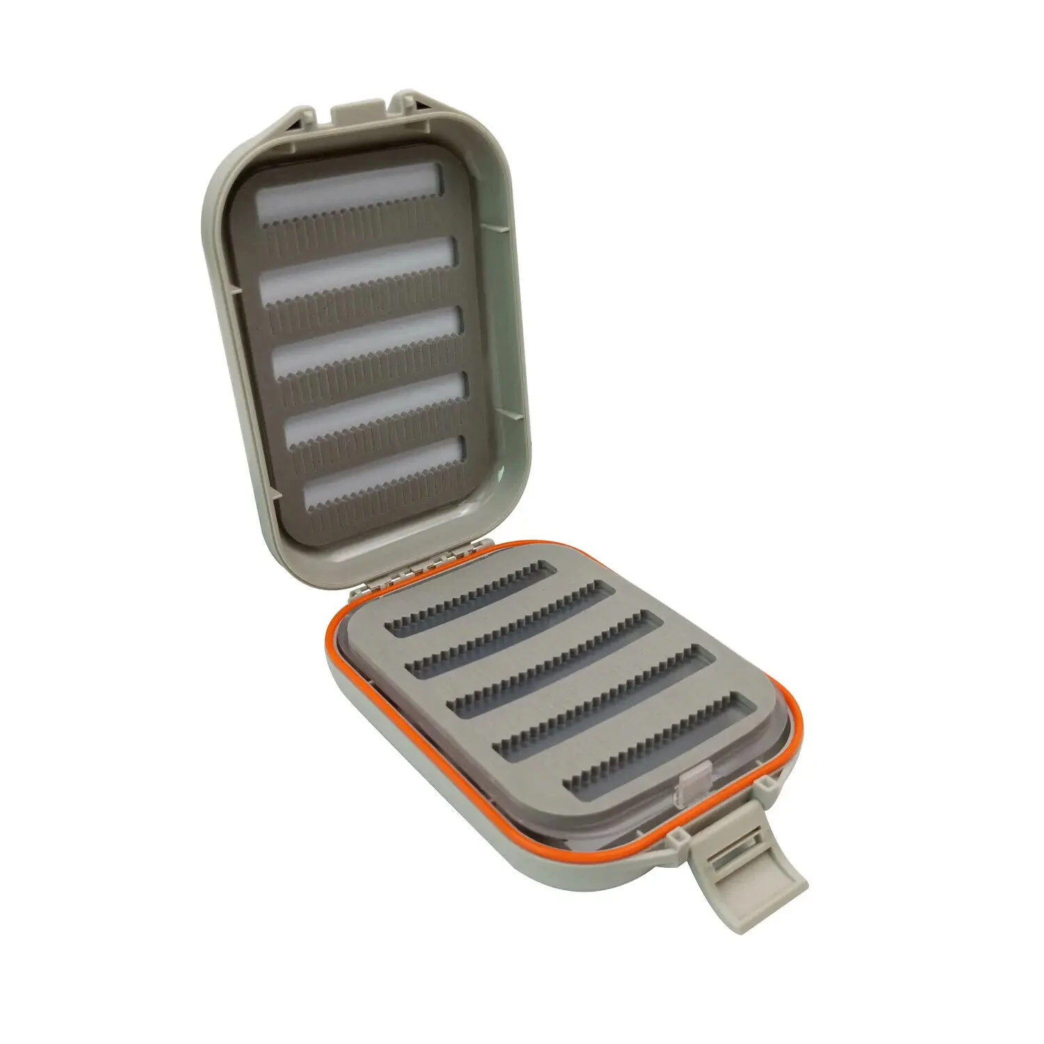 Caja de hojas oscilantes Aventik gris con inserto de silicona verde