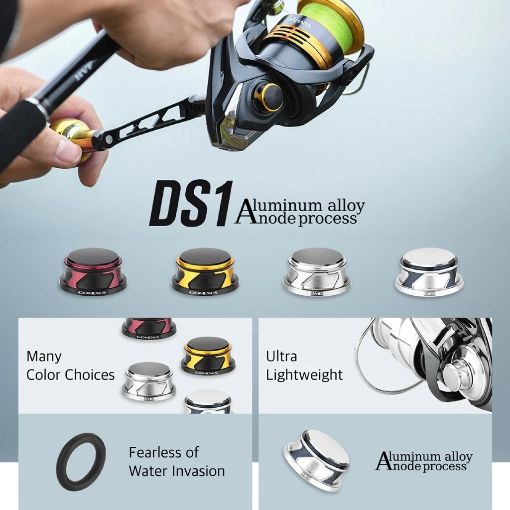 Vista de la compatibilidad con carretes Shimano y Daiwa