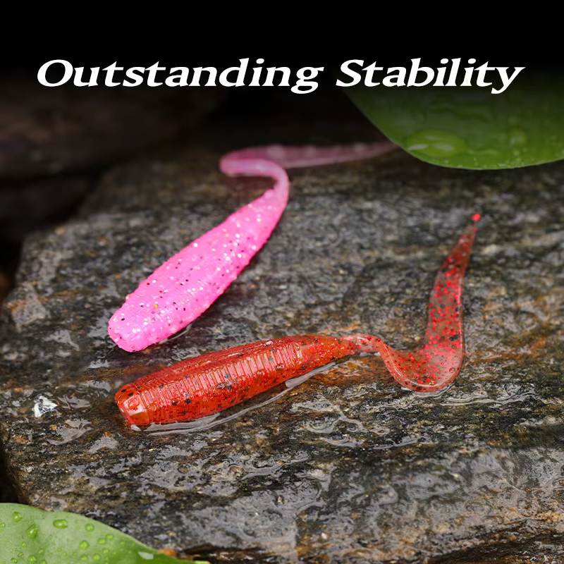 TSURINOYA Curl Tail Worm PULSE Señuelo de vinilo para Jig Head - imagen 5