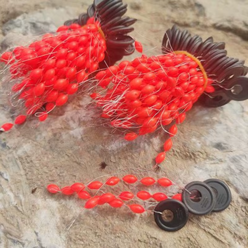 Seven Star Float Bobber Beans – Flotador Carpfishing Ovalado Rojo/Amarillo