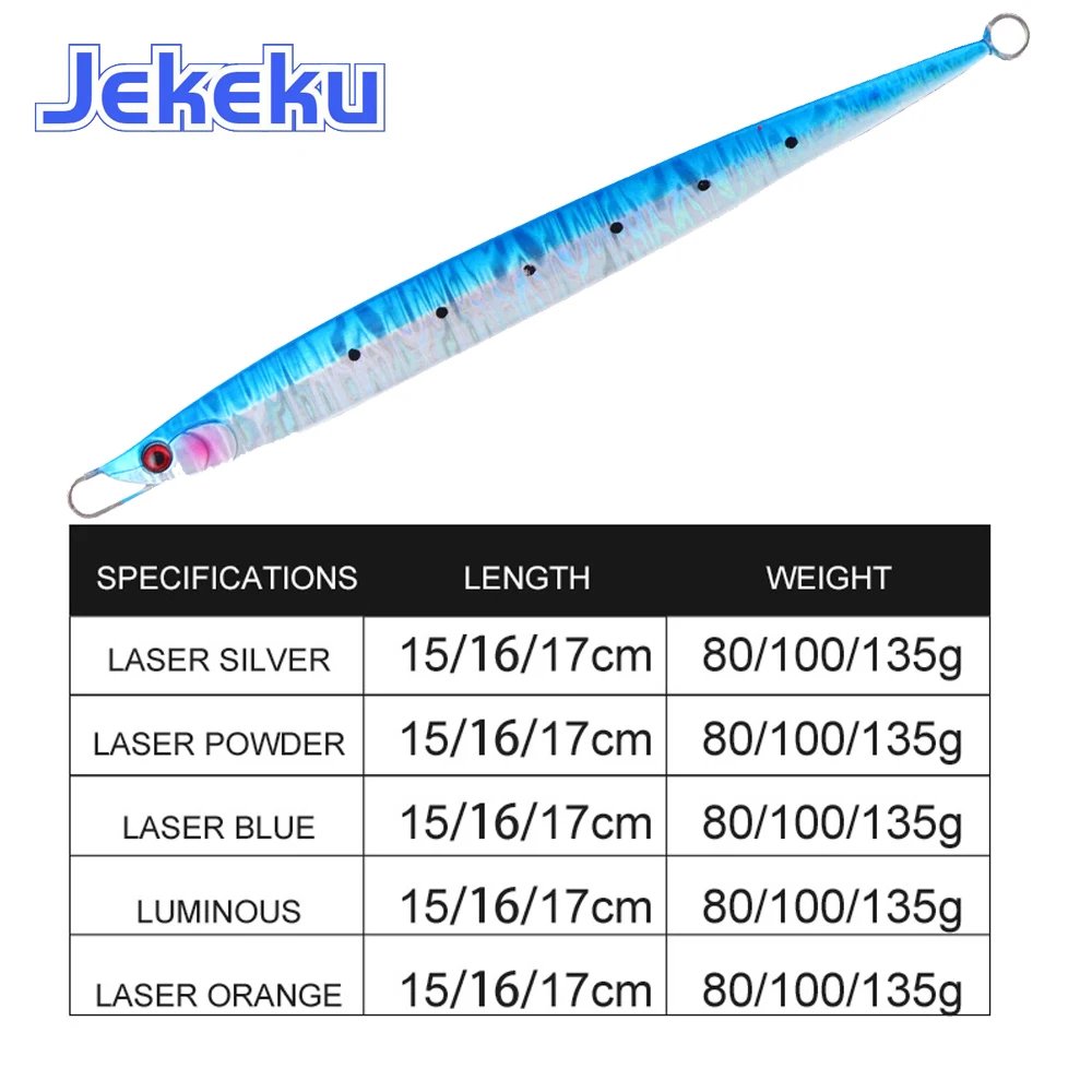 JEKEKU señuelo cuchara jigging de metal para lubina - imagen 5