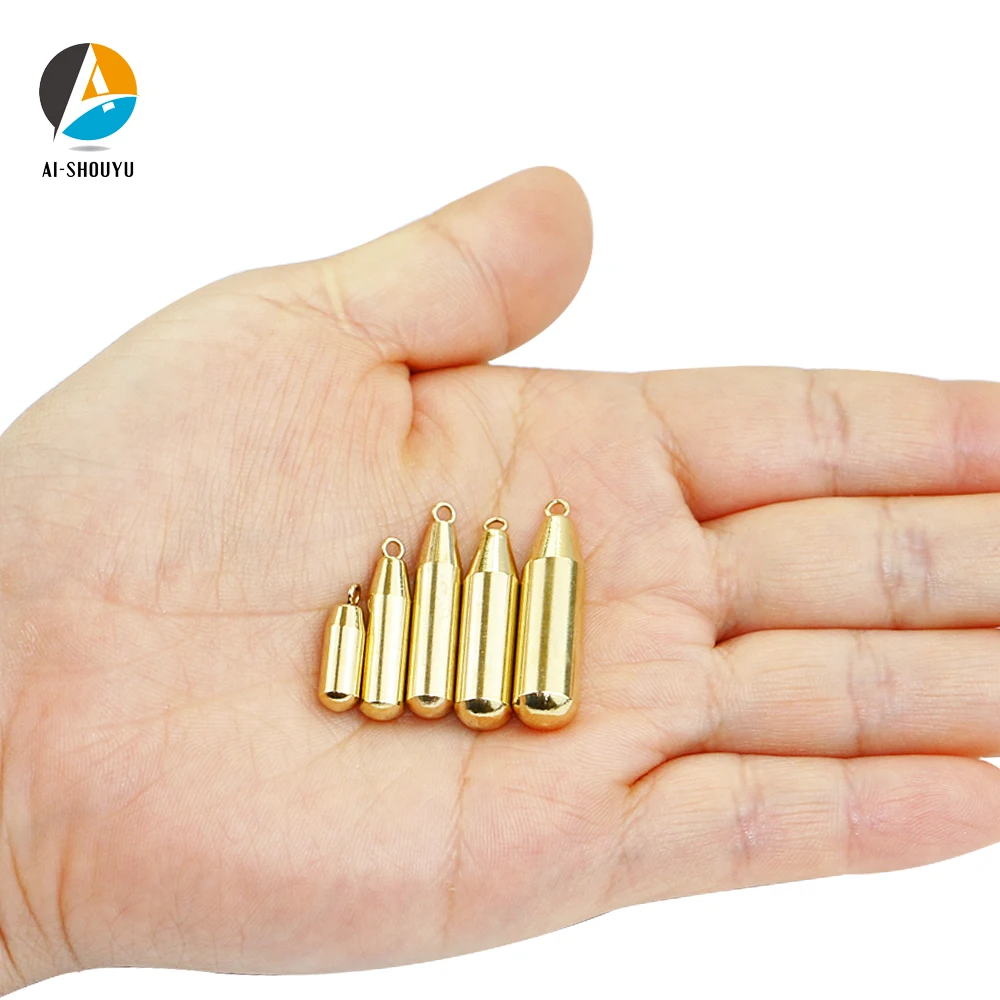 AI-SHOUYU Plomos bala de latón para montaje Texas y drop shot - imagen 2