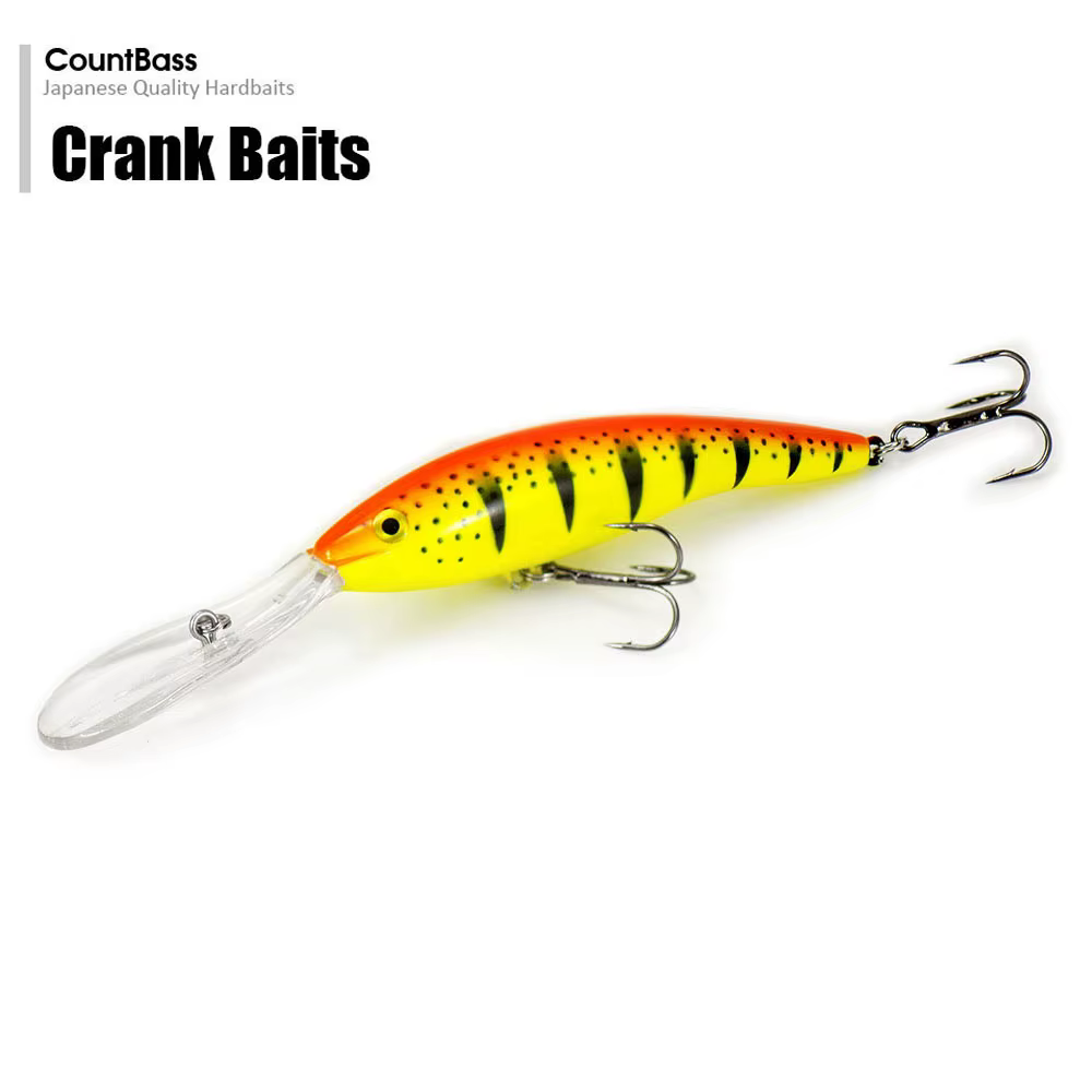 Crankbait en acción bajo el agua, mostrando la profundidad de buceo